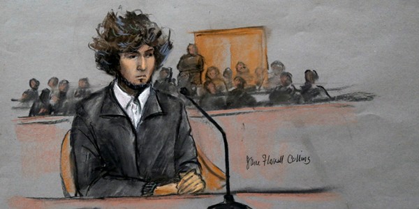 Dzhokhar Tsarnaev, Marathon bomber in court