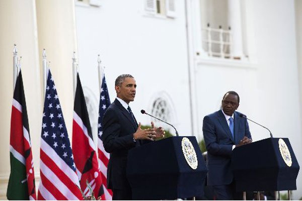 Obama with Uhuru
