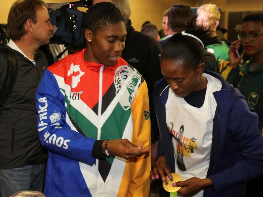 Semenya presents wife with gold medal upon return to South Africa