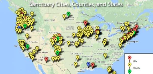 Sanctuary City interactive map