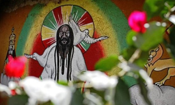Rastafarian mural in Shashamane, Ethiopia