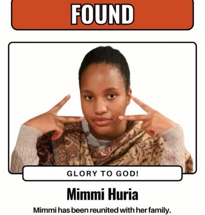 Mimmi Huria Found alive