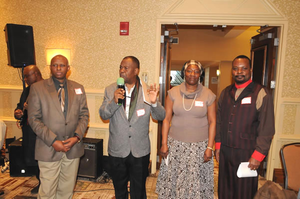 Bishop Joseph Kalema fron left, and his wife, Rev. Catherine Kalema of Joseph Kalema Ministries together with Rev. Jared Mlongecha ( far right), and pastor Isaac Balinda during a planning meeting for the upcoming ''Acquire the Fire, Lift Jesus Higher'' r