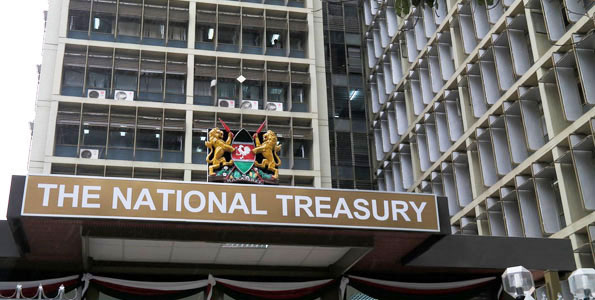 The National Treasury building in Nairobi