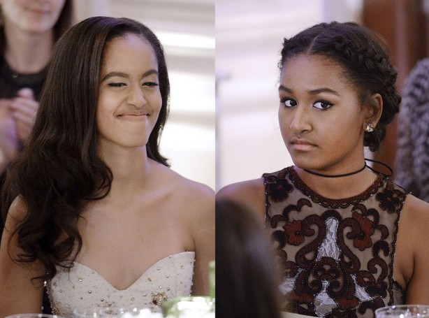 Malia and Sasha