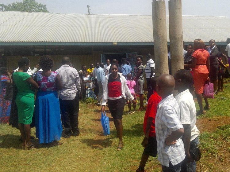 Worshipers at Rongo church