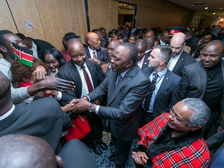 Uhuru meets Kenyans in Belgium, says diaspora needs a priority
