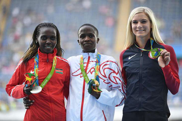 Bahrain's Jebet leads from front for steeplechase gold