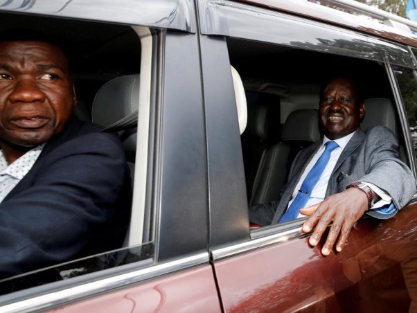 Raila in car