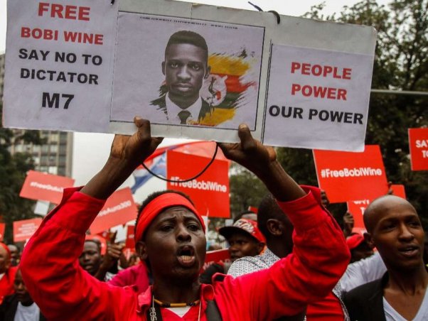 Bobi Wine protestors