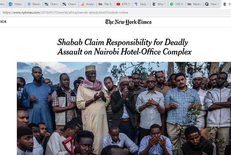 The move follows a flurry of  condemnations from Kenyans after the American newspaper published online distasteful pictures of 14 Riverside Drive terror attack victims.