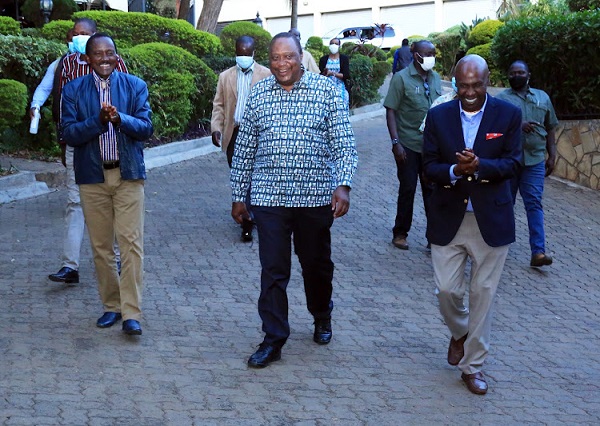 Kalonzo hosts Uhuru, Gideon Moi for private chat