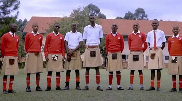 The Ugandan mixed school where boys wear 'skirts'