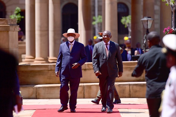 Museveni in South Africa
